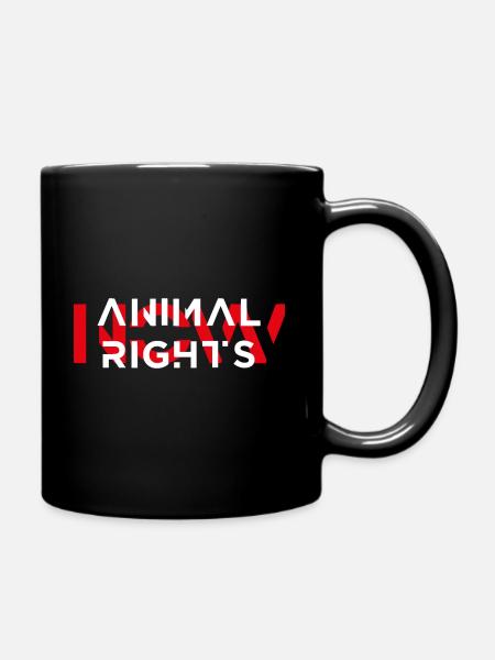 LES DROITS DES ANIMAUX VEGAN MAINTENANT PROTECTION ANIMALE - Mug uni - noir