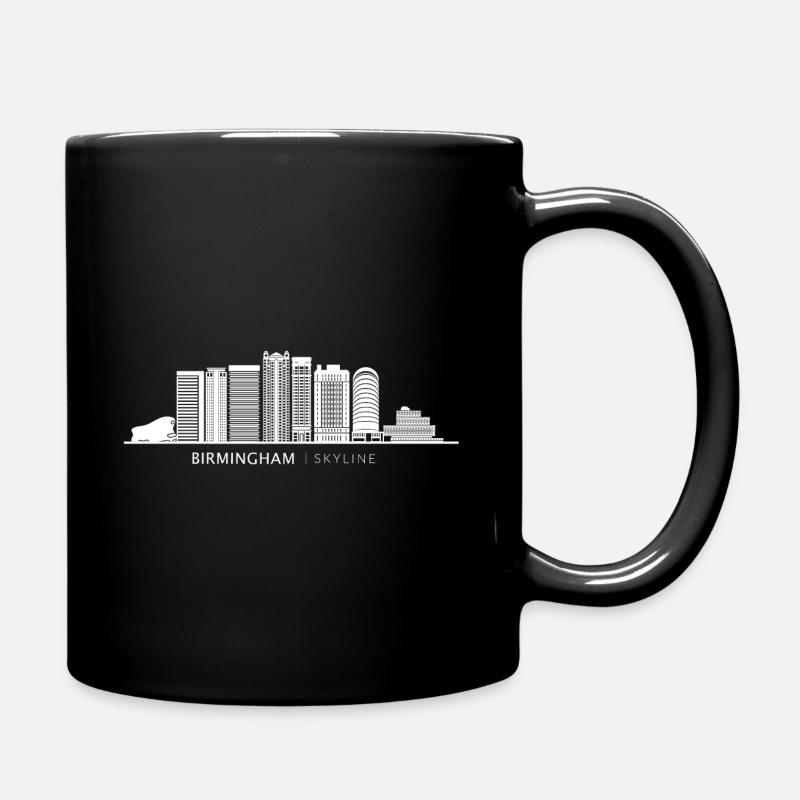 Birmingham Sehenswürdigkeiten Skyline Geschenk - Tasse einfarbig - Schwarz