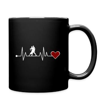 Cadeau de battement de coeur de danse de danse de tango pour couple de danse - Mug uni - noir - Droite