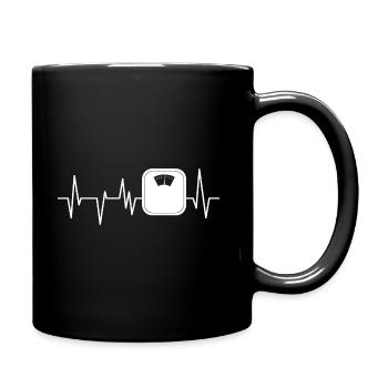 Fitness - Tasse einfarbig - Schwarz - Rechts