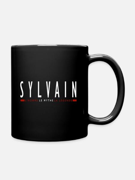 Sylvain tshirt personnalisé prénom sylvain - Mug uni - noir
