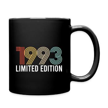 Vintage 1993 Birthday Year Of Birth Retro seashell - Full Colour Mug - black - Right