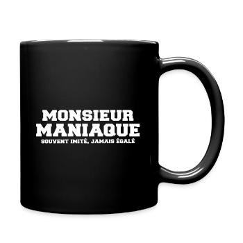 Monsieur maniaque propreté cadeau drôle - Mug uni - noir - Droite