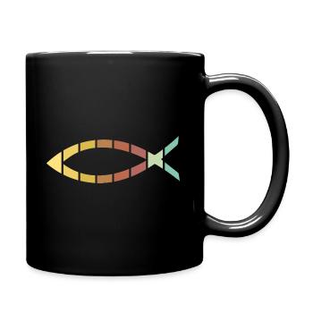 Jesus Fish - Full Colour Mug - black - Right