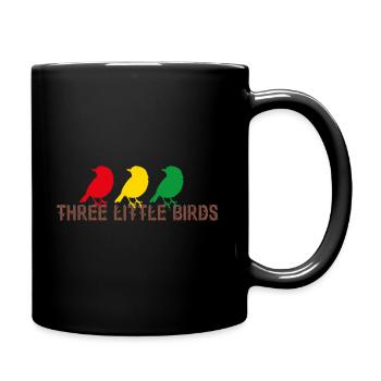 Three Little Birds Afrika Musik Reggae Rasta - Tasse einfarbig - Schwarz - Rechts