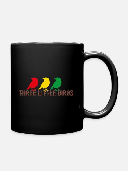 Three Little Birds Afrika Musik Reggae Rasta - Tasse einfarbig - Schwarz