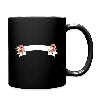 Fleurs Banner - Mug uni - noir - Droite