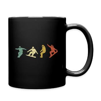 Snowboard Winter Sport Boarder Geschenke - Tasse einfarbig - Schwarz - Rechts