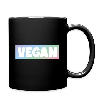 Vegan Life - Vegan - Hologrammoptik - Tasse einfarbig - Schwarz - Rechts