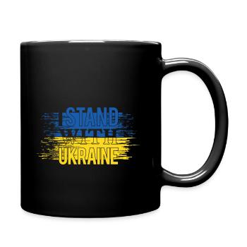I Stand with Ukraine - Tasse einfarbig - Schwarz - Rechts
