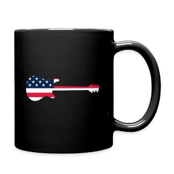 GUITARE AVEC AMERICAN FLAG GUITARS - Mug uni - noir - Droite