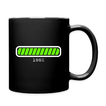 Ladebalken Loading Geschenkidee - Tasse einfarbig - Schwarz - Rechts