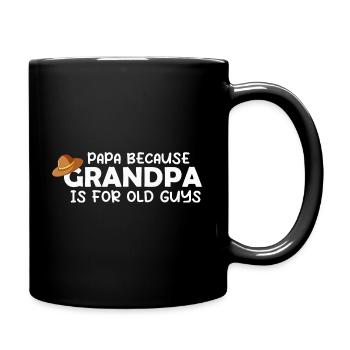 Papa Weil Grandpa pour les vieux gars est Senior Humor Enke - Mug uni - noir - Droite