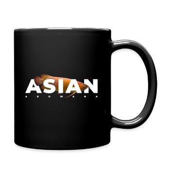 Asian Arowana Modern Text Fish Keeper - Full Colour Mug - black - Right