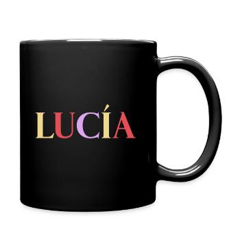 Name Spanish woman Lucía - Full Colour Mug - black - Right