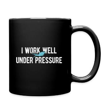 Apnoetaucher Freitaucher Taucher - Tasse einfarbig - Schwarz - Rechts