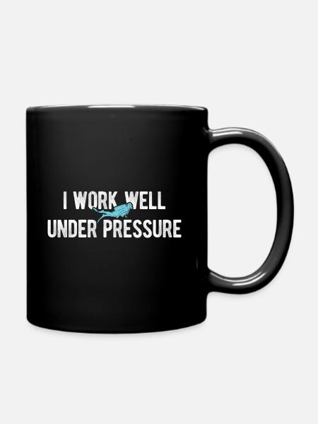 Apnoetaucher Freitaucher Taucher - Tasse einfarbig - Schwarz