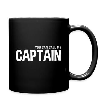 Kapitän Befehl Steuer Steuerbord Meer Maritim Schi - Tasse einfarbig - Schwarz - Rechts