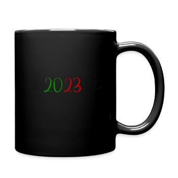 Frohe Weihnachten und einen guten Rutsch ins neue Jahr - Tasse einfarbig - Schwarz - Rechts