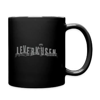 Leverkusen Stadt Wahrzeichen Skyline T-Shirt - Tasse einfarbig - Schwarz - Rechts