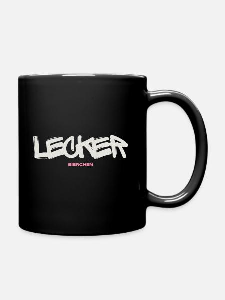 Lecker Bierchen - Tasse einfarbig - Schwarz