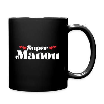Maman Surnom Super Manou - Mug uni - noir - Droite