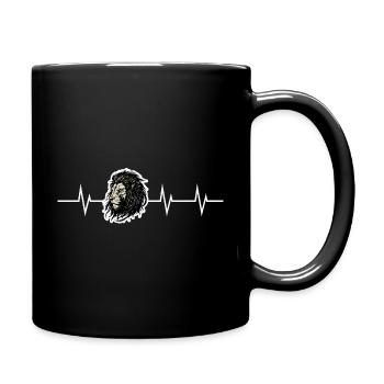 Battement de cœur d’un lion - Mug uni - noir - Droite