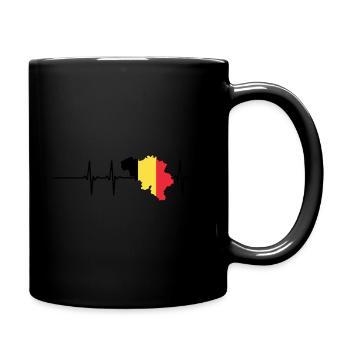 Heart Beat Belgia - Full Colour Mug - black - Right