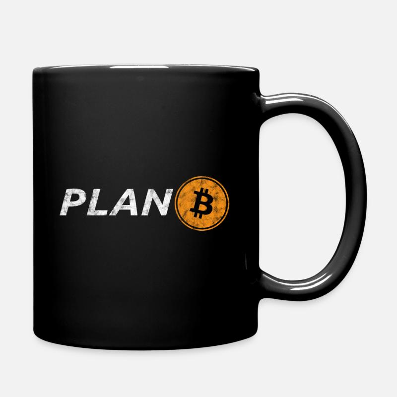 Bitcoin Plan B Logo Hodl Krypto Freiheit Symbol - Tasse einfarbig - Schwarz