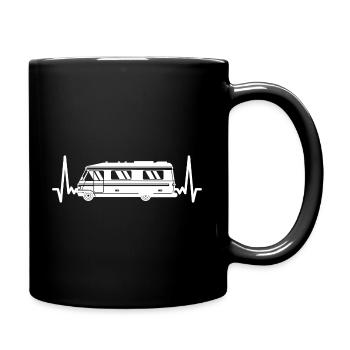 Battements De Coeur Pour Camping Campeur Vie Camper Life - Mug uni - noir - Droite