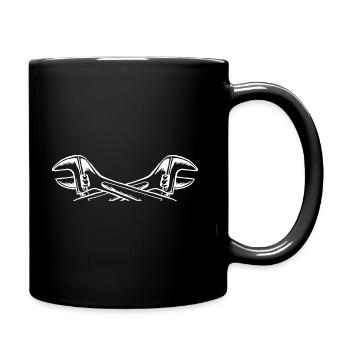 Schrauber - Tasse einfarbig - Schwarz - Rechts