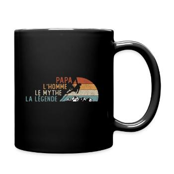 papa grimpeur l'homme cadeau papa sport escalade - Mug uni - noir - Droite