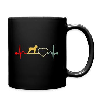 Lagotto Romagnolo Heartbeat Vintage - Full Colour Mug - black - Right