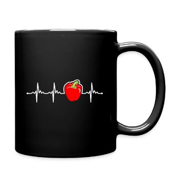 Paprika - Tasse einfarbig - Schwarz - Rechts