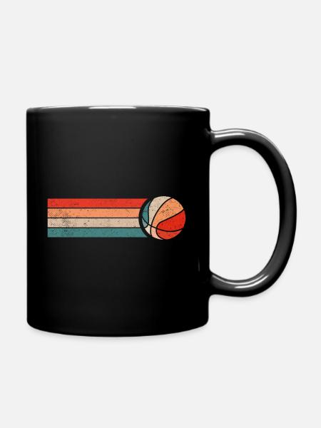 Eat Sleep Basketball Repeat Basketball Jersey - Full Colour Mug - black
