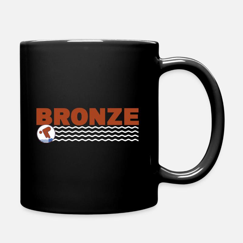Schwimmprüfung Schwimmer Bronze Geschenk - Tasse einfarbig - Schwarz