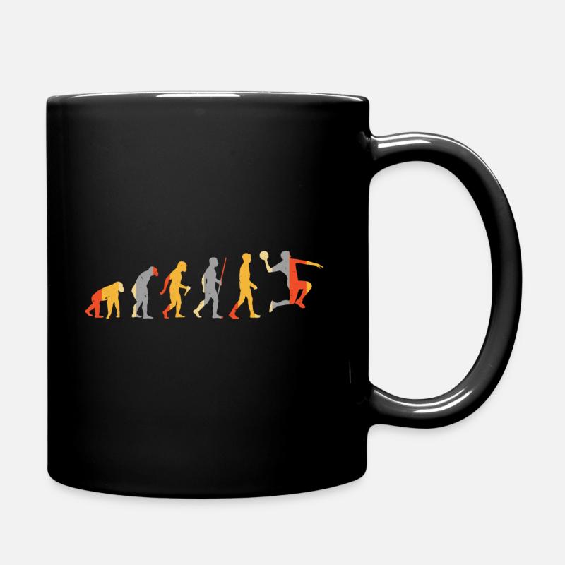 Evolution Handballer - Tasse einfarbig - Schwarz
