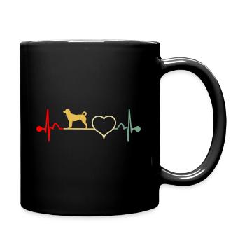 Appenzeller Sennenhund Herzschlag Vintage - Full Colour Mug - black - Right