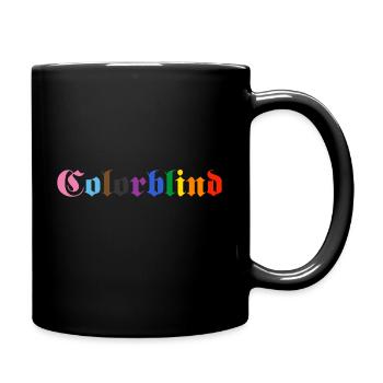 Colorblind – Typography – Fracture - Full Colour Mug - black - Right