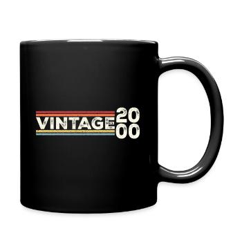 Vintage 2000 Geschenke Legende für 23 Jahre - 23. - Tasse einfarbig - Schwarz - Rechts