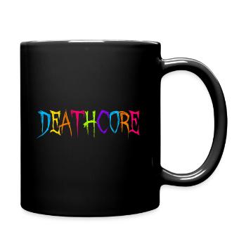 Lustige Deathcore Regenbogenfarben Metalhead - Tasse einfarbig - Schwarz - Rechts