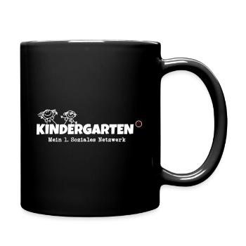 Kindergarten Soziales Netzwerk - Tasse einfarbig - Schwarz - Rechts