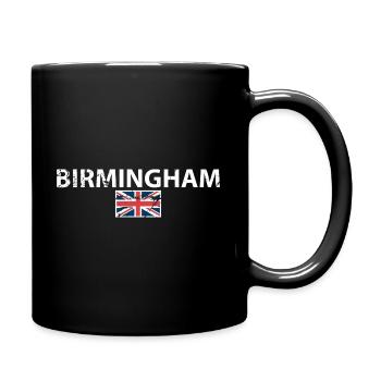 Birmingham Great Britain Vintage British Flag - Full Colour Mug - black - Right