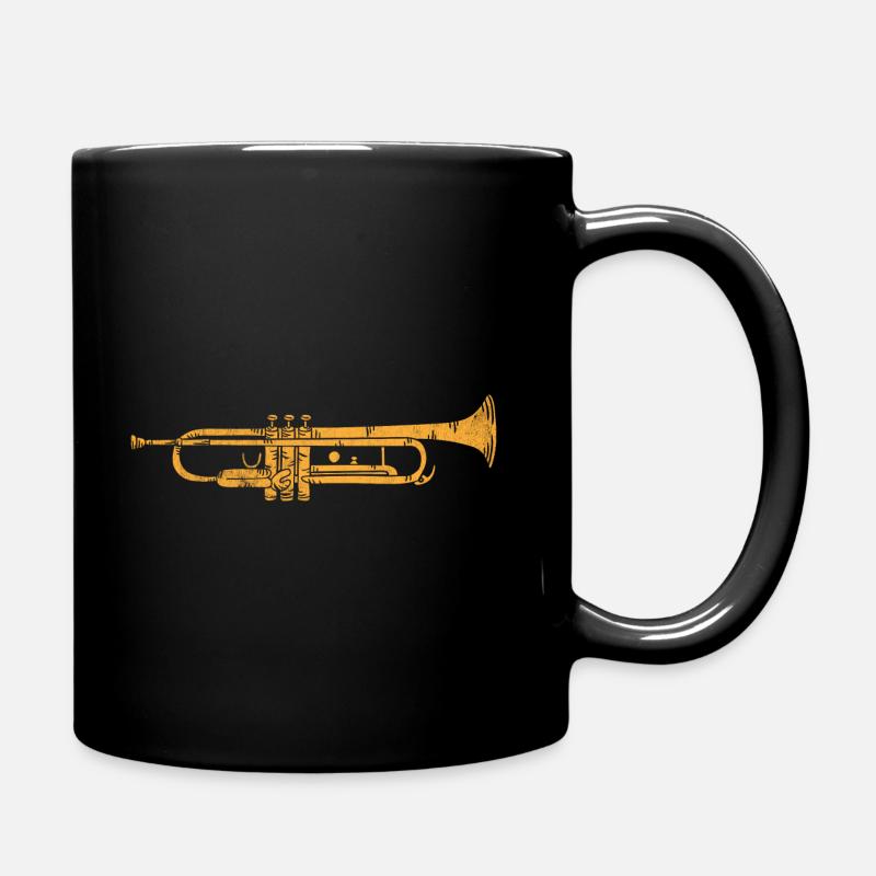 Trompete - Tasse einfarbig - Schwarz