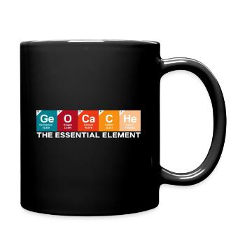Geocacher Schnitzeljagd Geocache Das wesentliche - Tasse einfarbig - Schwarz - Rechts