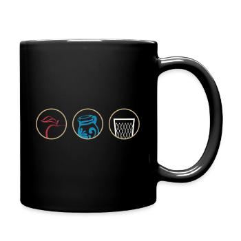 Hessen Geschenk Hessisch Babbel Apfelwein Appelwoi - Tasse einfarbig - Schwarz - Rechts