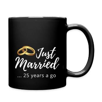25th Wedding Anniversary - Full Colour Mug - black - Right