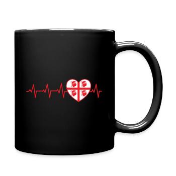 Pulse Coeur Cadeau Sardaigne Sardaigne Sardaigne Italie - Mug uni - noir - Droite