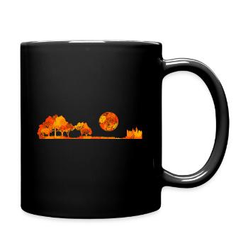 Acoustic Guitar Forest Nature Reflection Mirror - Full Colour Mug - black - Right