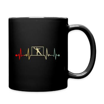 Gardien de handball Gardien gardien de but Heartbeat Retro - Mug uni - noir - Droite